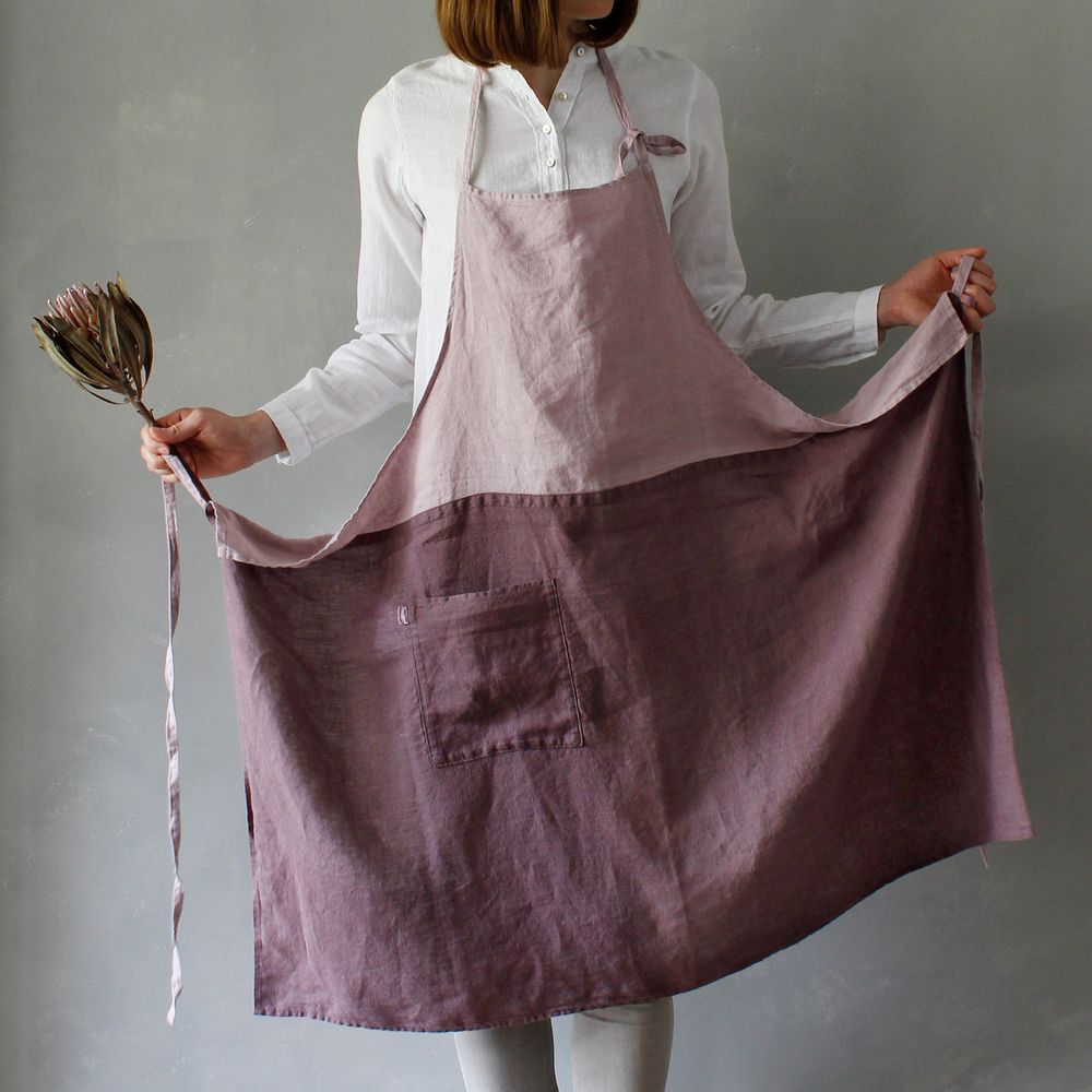 Kitchen linens - 100% Linen aprons, Anita, Carina, Sabine - LINO E LINA