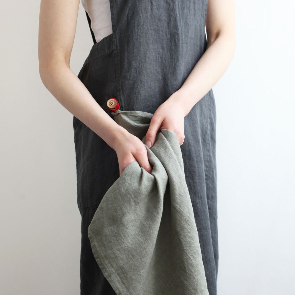 Kitchen linens - 100% Linen aprons, Anita, Carina, Sabine - LINO E LINA