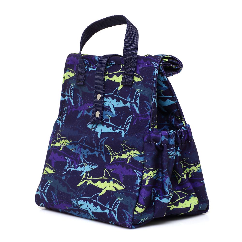 Cadeaux - Sharks Original Sac à lunch pour enfant avec sangle bleue - THE LUNCHBAGS