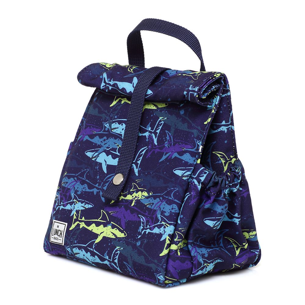 Cadeaux - Sharks Original Sac à lunch pour enfant avec sangle bleue - THE LUNCHBAGS