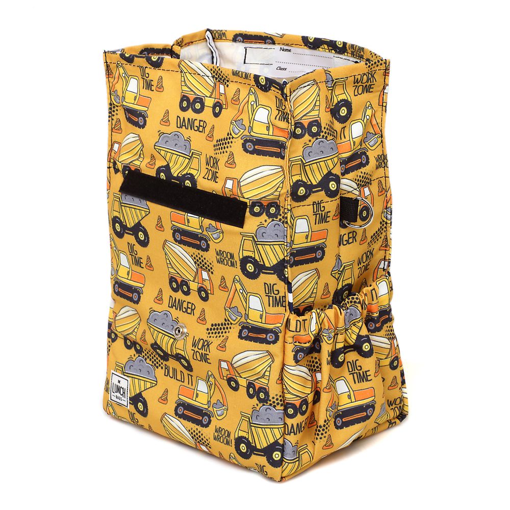 Cadeaux - Escavator Original Sac à lunch pour enfant avec sangle noire - THE LUNCHBAGS