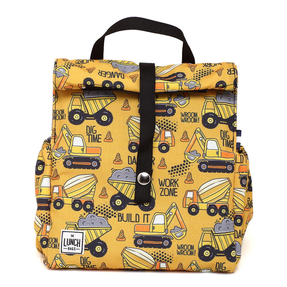 Cadeaux - Escavator Original Sac à lunch pour enfant avec sangle noire - THE LUNCHBAGS