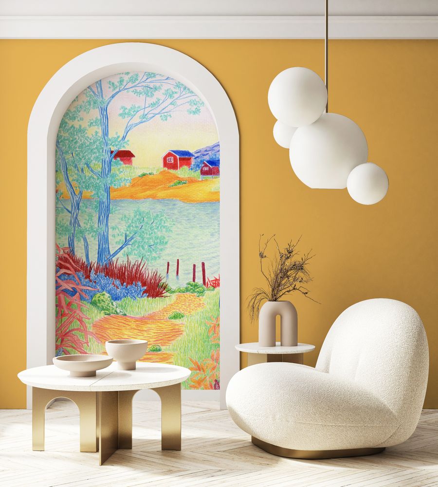 Other wall decoration - Wallpanel Bamboulino Lac Arc-en-ciel - PAPERMINT