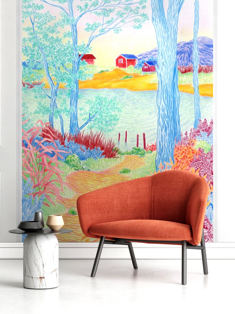Other wall decoration - Wallpanel Bamboulino Lac Arc-en-ciel - PAPERMINT