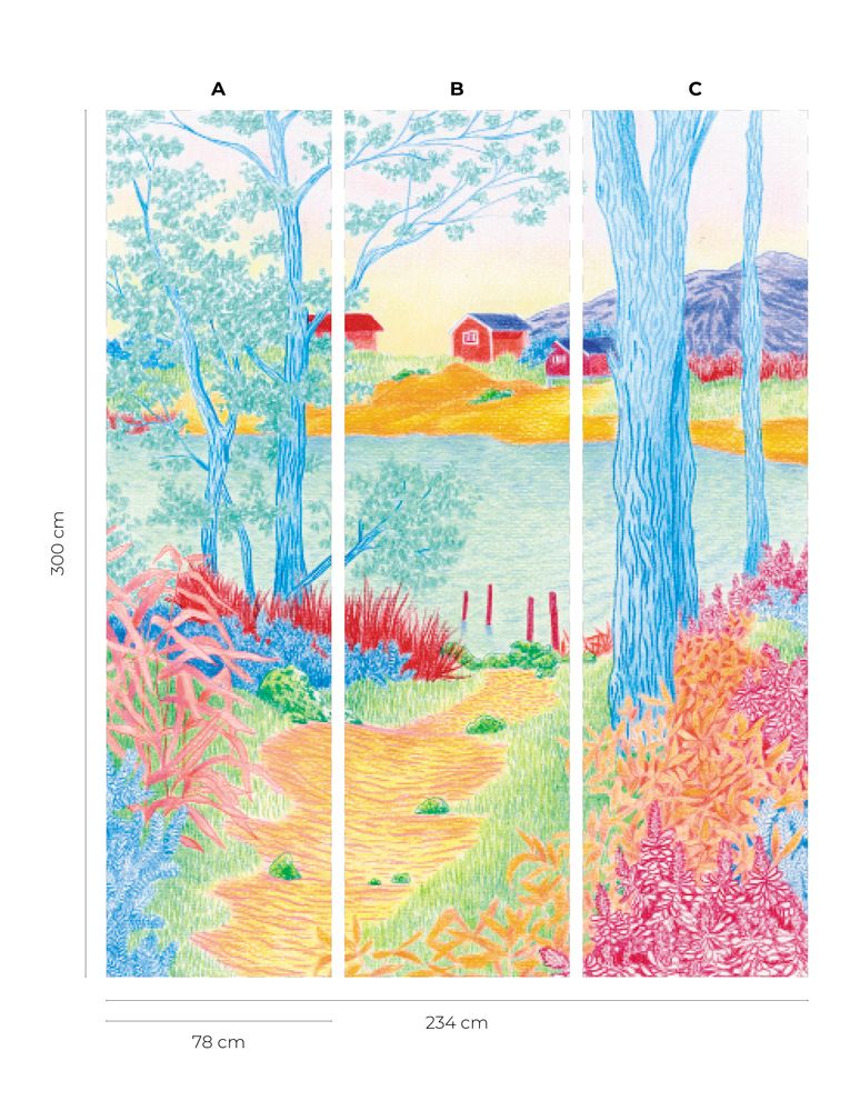 Other wall decoration - Wallpanel Bamboulino Lac Arc-en-ciel - PAPERMINT