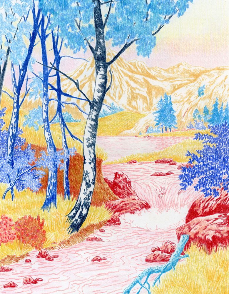 Other wall decoration - Wallpanel Bamboulino Cascade Rouge alizarine - PAPERMINT