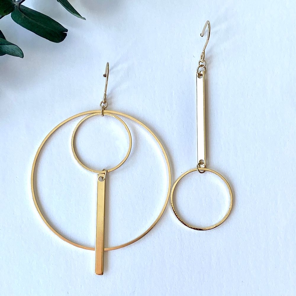 Bijoux - Boucles d'oreilles dorées à l'or fin. - NAO JEWELS