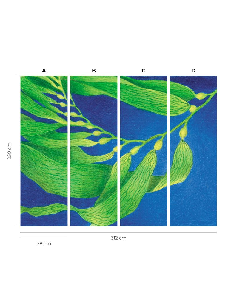 Other wall decoration - Wallpanel Bamboulino Algue marine Vert chlorophylle - PAPERMINT