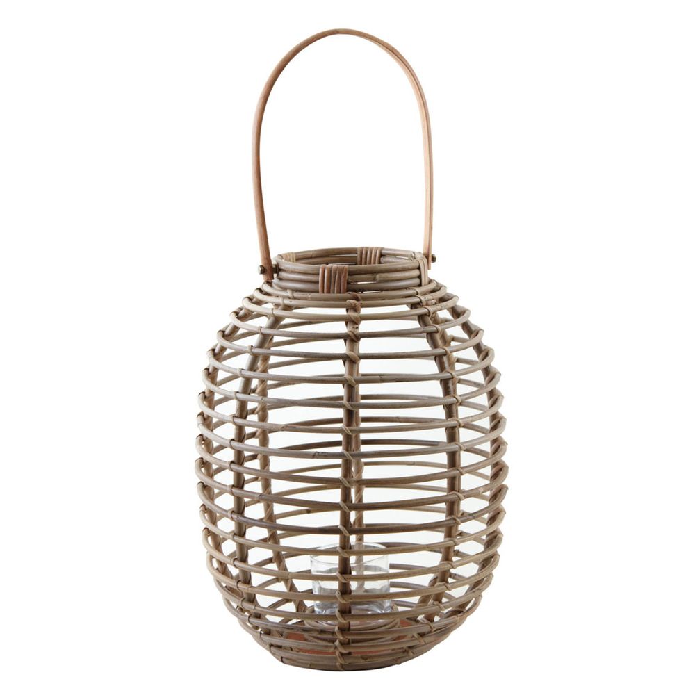 Decorative objects - Grey pulut rattan lantern - AUBRY GASPARD