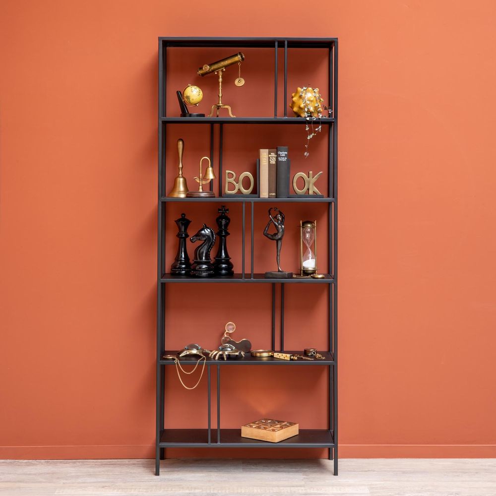 Shelves - Large black metal shelf Linea - CHEHOMA