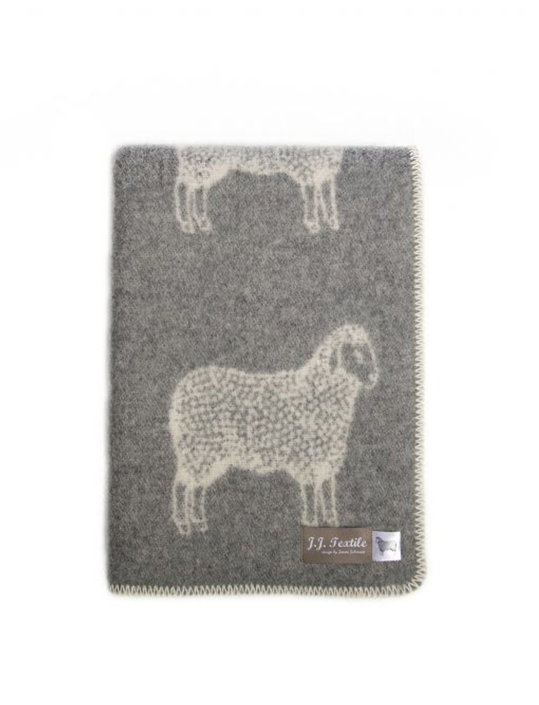 Plaids - Couverture en laine de mouton - 130 x 180 cm - J.J. TEXTILE LTD