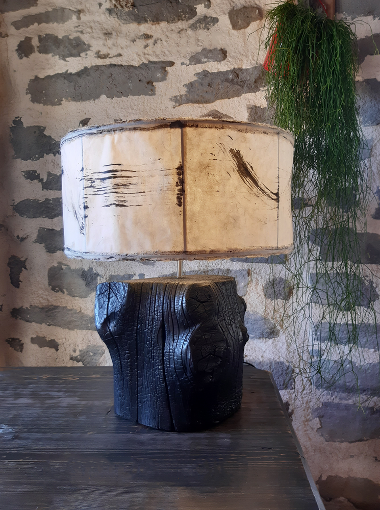Lampes à poser - Lampe Yoko Yakisugi - ADJAO