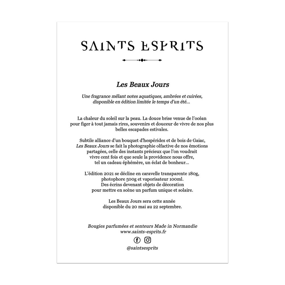 Candles - THE GOURMET - limited edition silver scented candle 400g - SAINTS ESPRITS