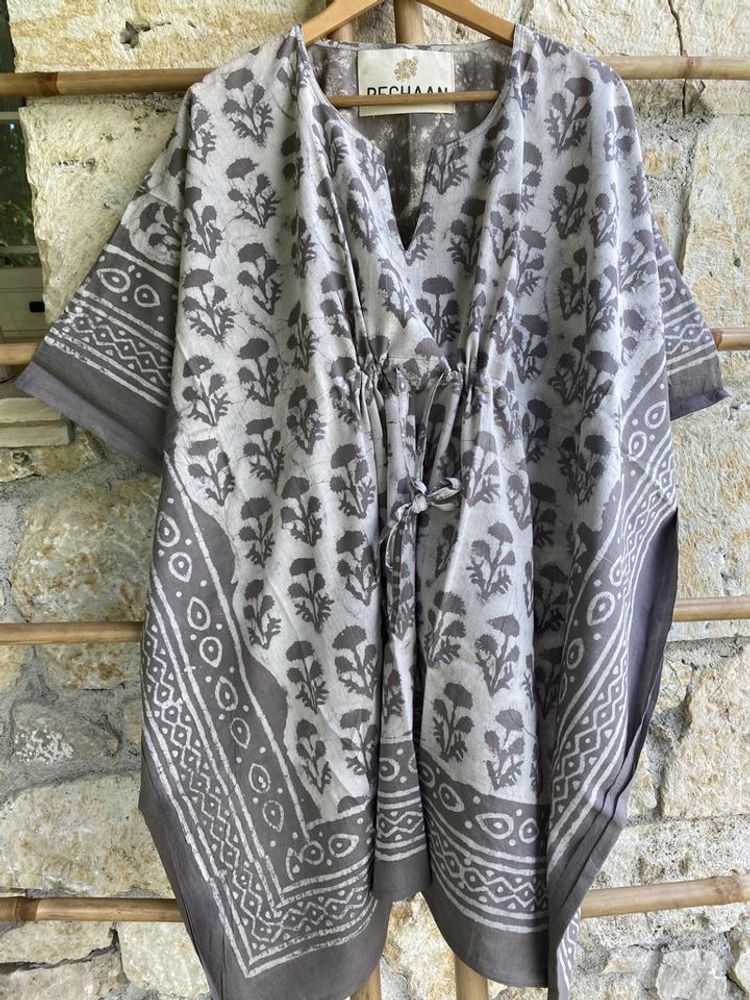 Apparel - COTTON BEACH DRESS WITH FLOWERS - PECHAAN