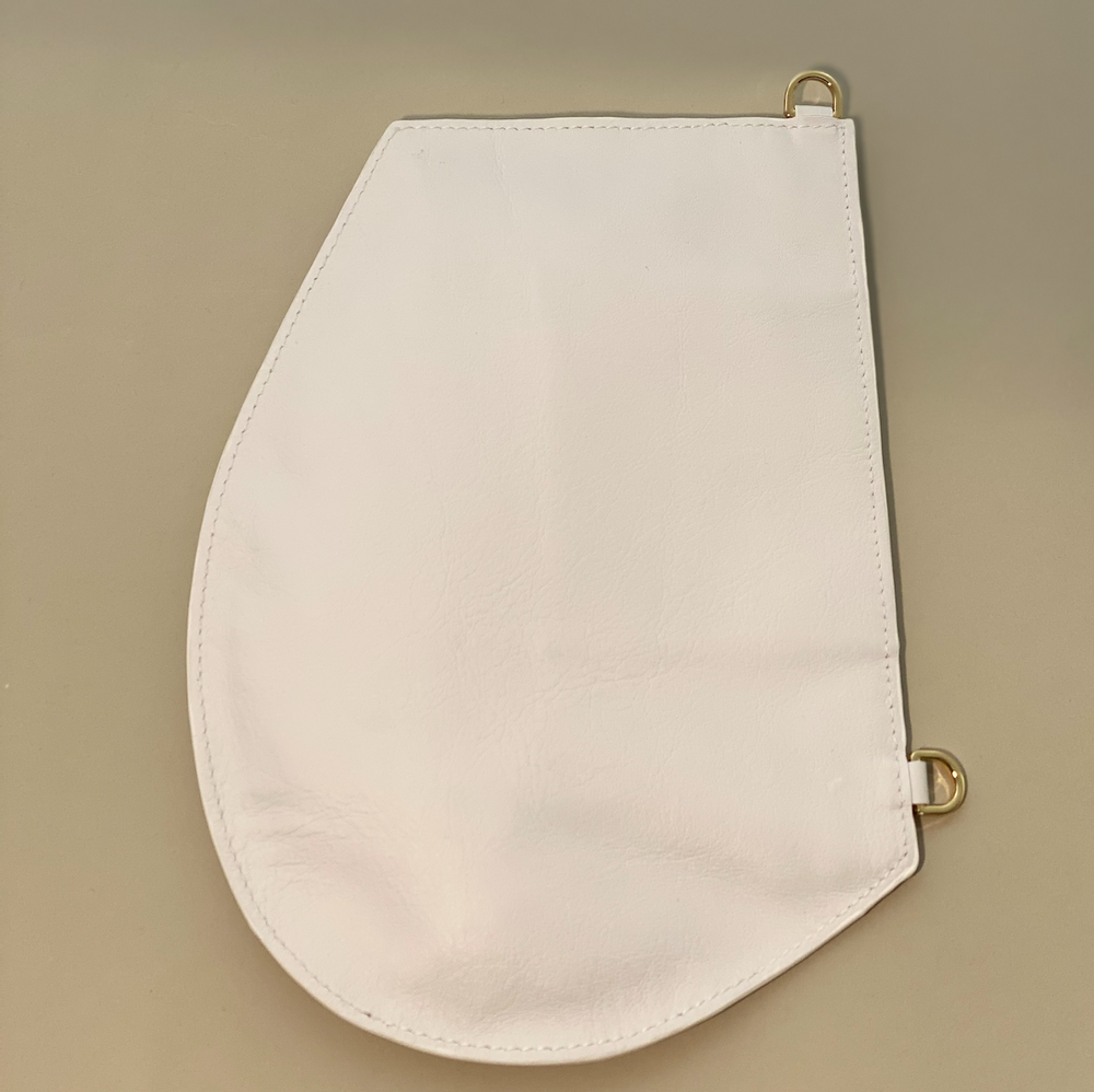 Sacs et cabas - Zip Maxi Cut cuir blanc et finitions or - MLS-MARIELAURENCESTEVIGNY