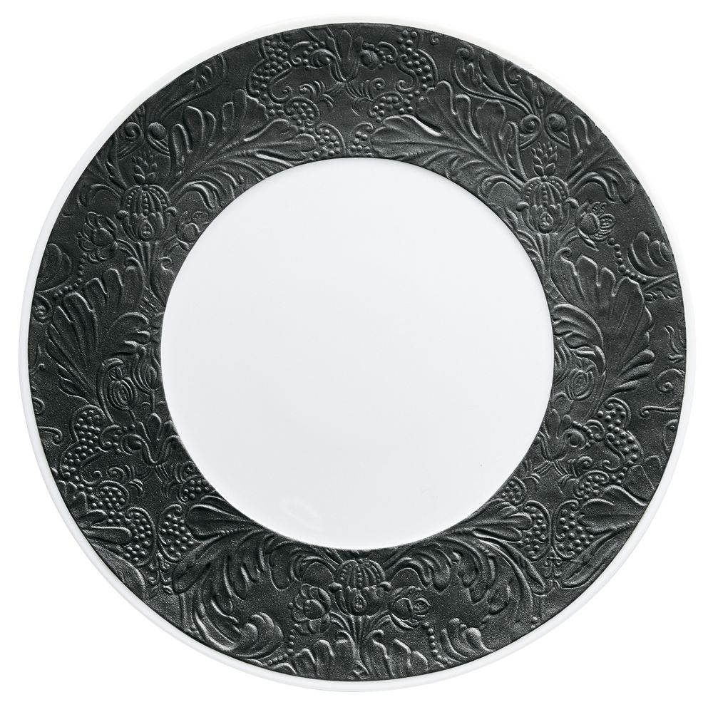 Everyday plates - Italian Renaissance -  Flat plate with engraved rim - RAYNAUD