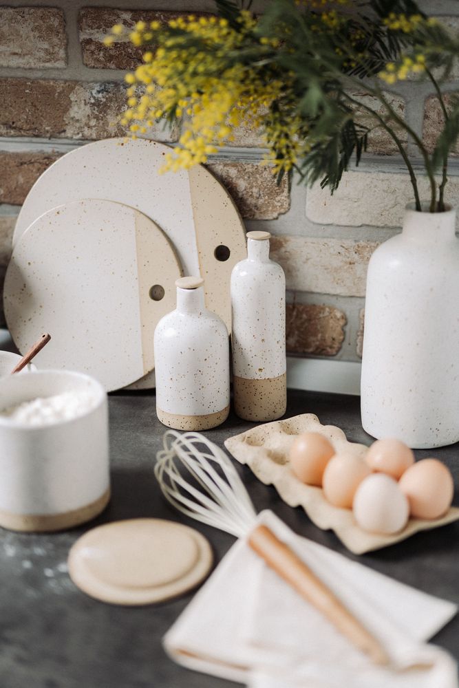 Plats et saladiers - Planche de service en gres - POEMI