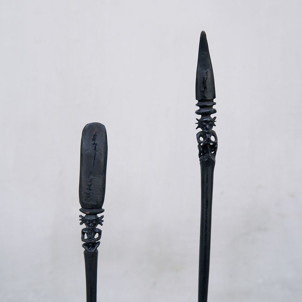 Hair accessories - Traditional Carved Wood Hairpins - NYAMAN GALLERY BALI