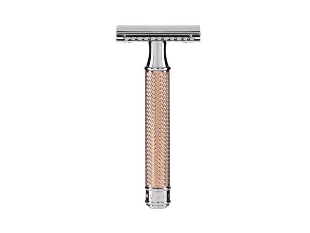 Cosmétiques - RASOIR DE SECURITE MUHLE TRADITION DORE ROSE - MUHLE
