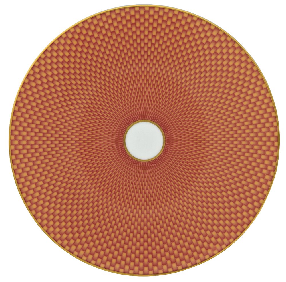 Assiettes de réception - Trésor - Assiette plate coupe motif n°2 orange 22 - RAYNAUD