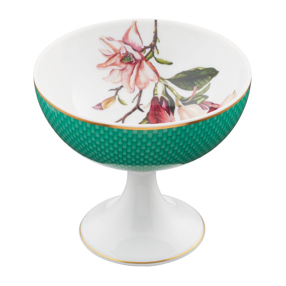 Bols - Trésor Fleuri - Coupe à glace Magnolia turquoise 11 - RAYNAUD