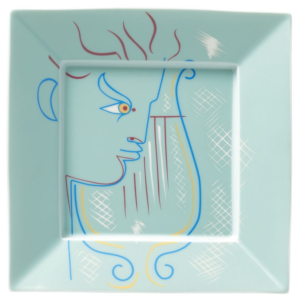 Cadeaux - Jean Cocteau - Vide-poche carré Orphée à la Lyre vert 17 - RAYNAUD