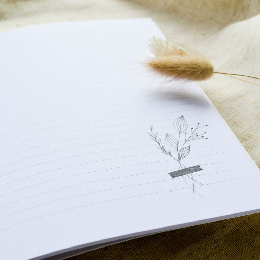 Stationery - A5 notebook boots - BLEU COQUILLE
