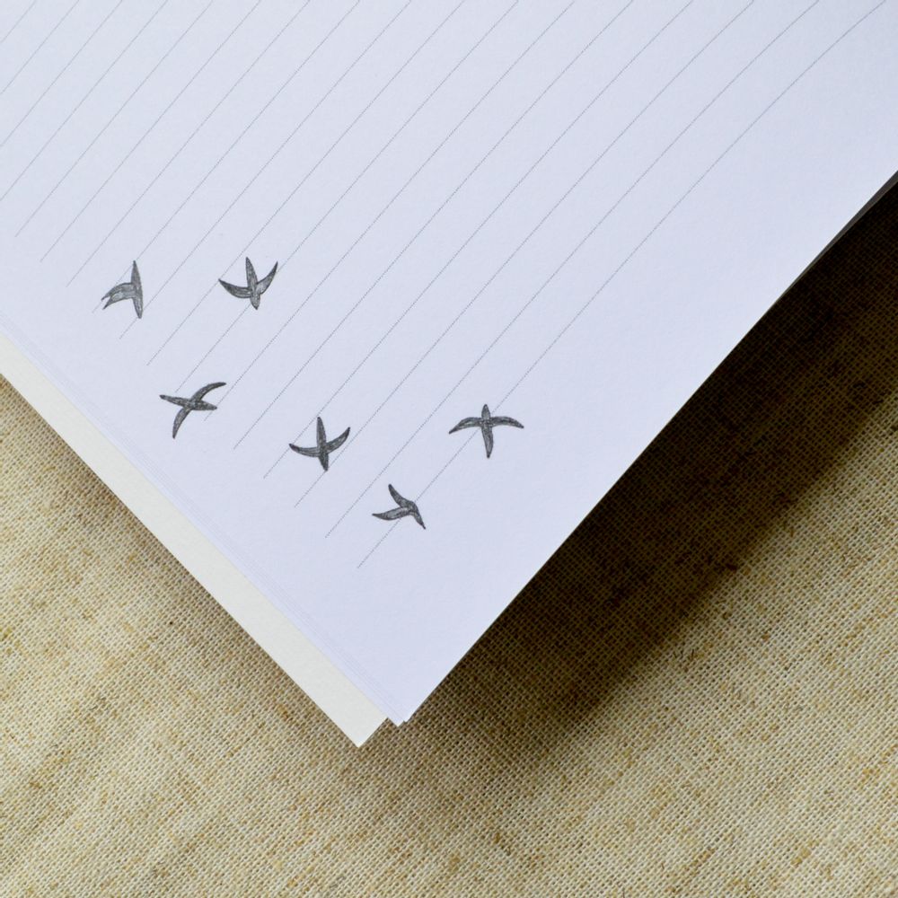 Stationery - A5 notebook boots - BLEU COQUILLE