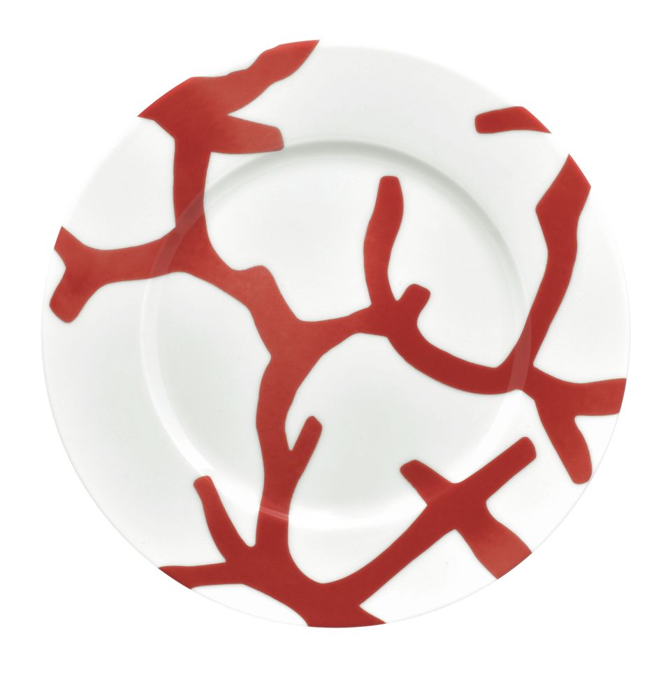 Formal plates - Cristobal Rouge - Rim plate flat n°2 22 - RAYNAUD