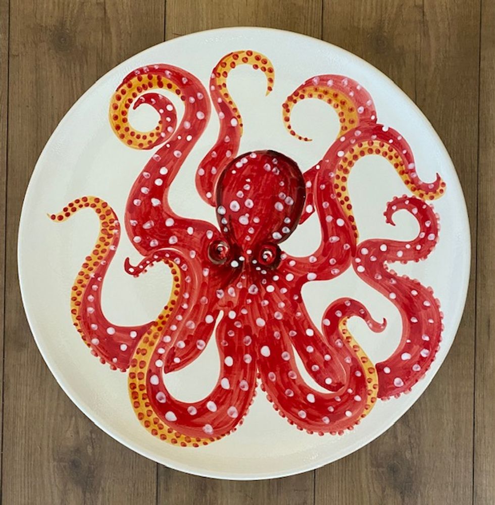 Ustensiles de cuisine - Magnifique assiette murale en céramique peinte à la main cm 40 - CERASELLA CERAMICHE