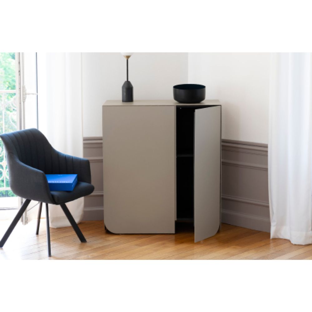 Console table - Basalt collection storage stele. - MANUFACTURE XXI