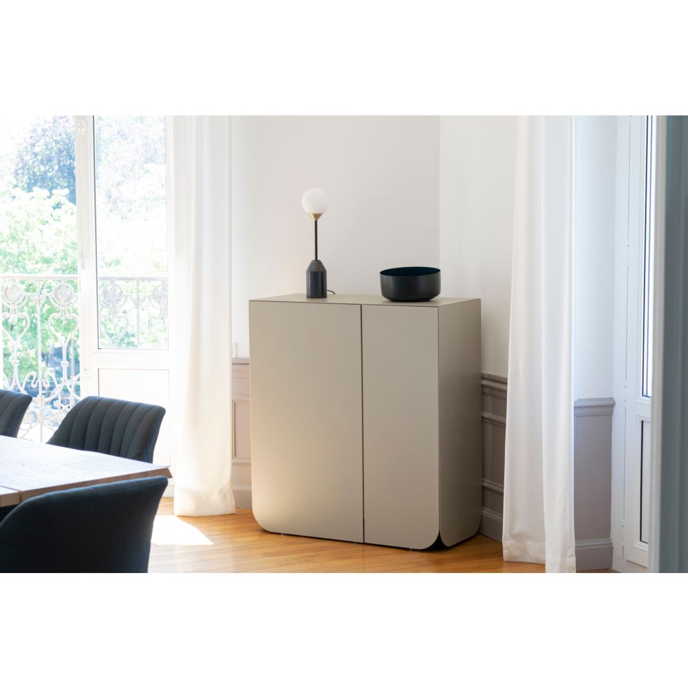 Console table - Basalt collection storage stele. - MANUFACTURE XXI