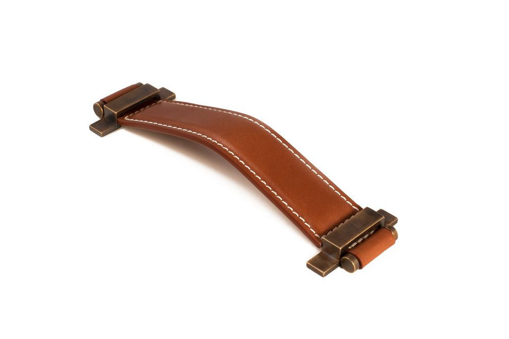 Artistic hardware - Handle in leather - THEA DESIGN