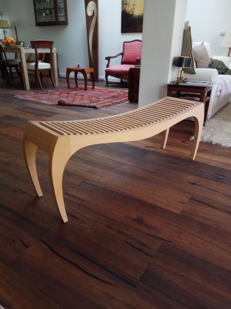Dining Tables - RUMBO wooden bench, bench for entrance hall, bench for the bedroom, - VAN DEN HEEDE-FURNITURE-ART-DESIGN