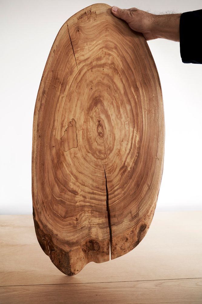 Tables basses - table rustique en bois et pierre - VAN DEN HEEDE-FURNITURE-ART-DESIGN