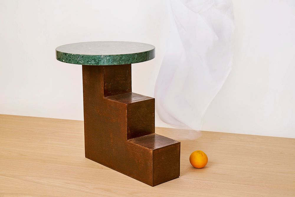 Coffee tables - Auxiliary table ESCALIER 1- 2- 3 iron - VAN DEN HEEDE-FURNITURE-ART-DESIGN