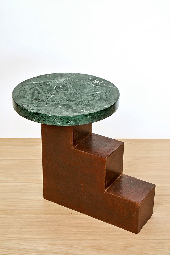 Coffee tables - Auxiliary table ESCALIER 1- 2- 3 iron - VAN DEN HEEDE-FURNITURE-ART-DESIGN