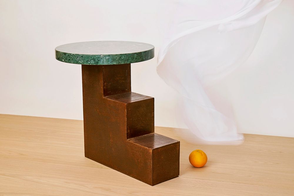 Coffee tables - Auxiliary table ESCALIER 1- 2- 3 iron - VAN DEN HEEDE-FURNITURE-ART-DESIGN