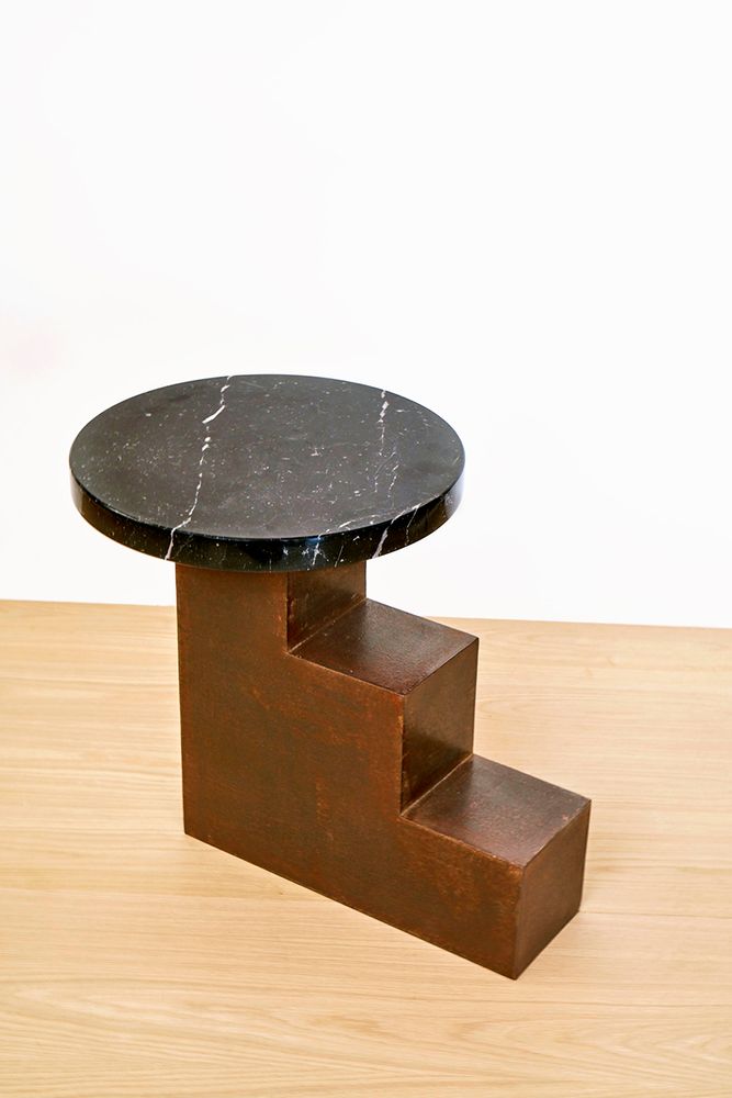 Coffee tables - Auxiliary table ESCALIER 1- 2- 3 iron - VAN DEN HEEDE-FURNITURE-ART-DESIGN