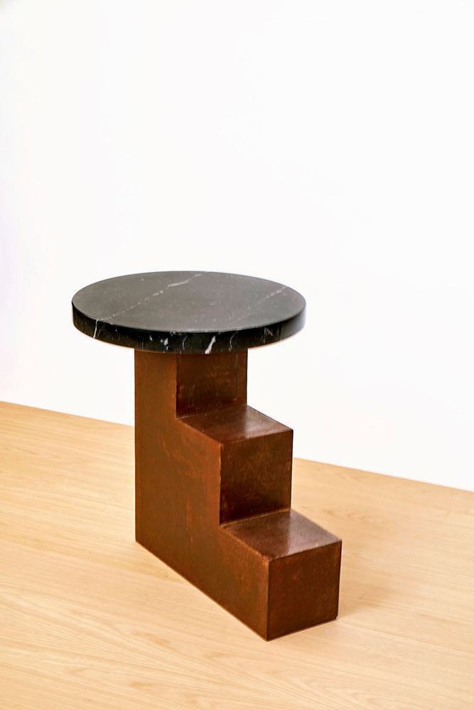 Coffee tables - Auxiliary table ESCALIER 1- 2- 3 iron - VAN DEN HEEDE-FURNITURE-ART-DESIGN