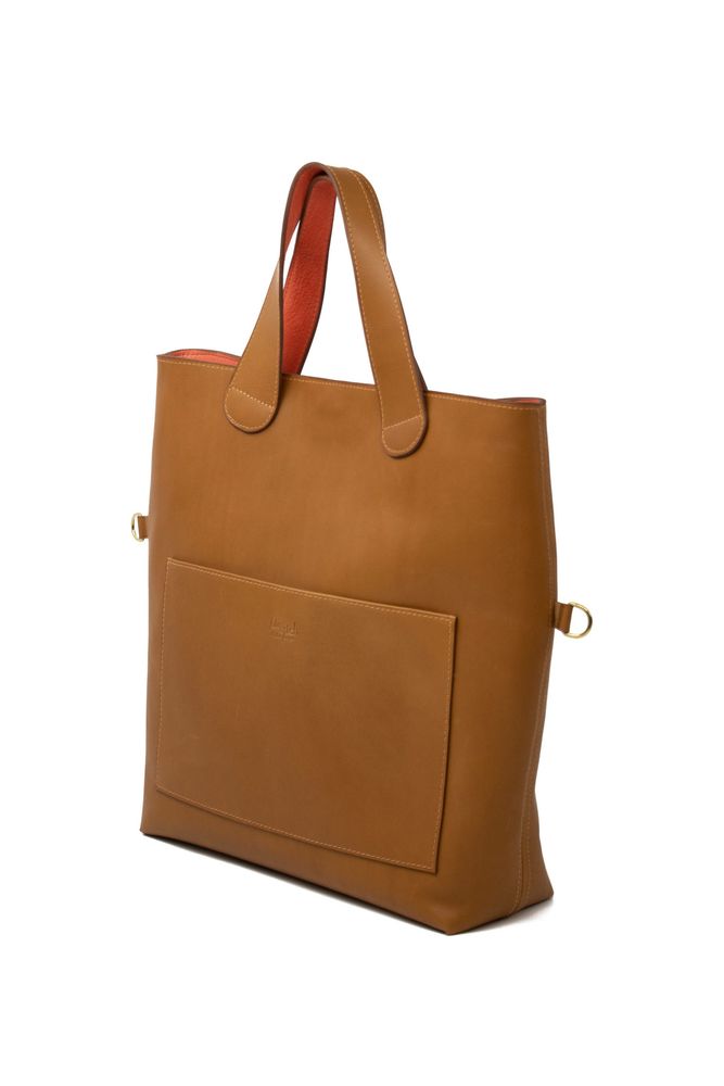 Sacs et cabas - Sac Violette Cognac-Cuir tanné végétal - L'ATELIER DES CREATEURS