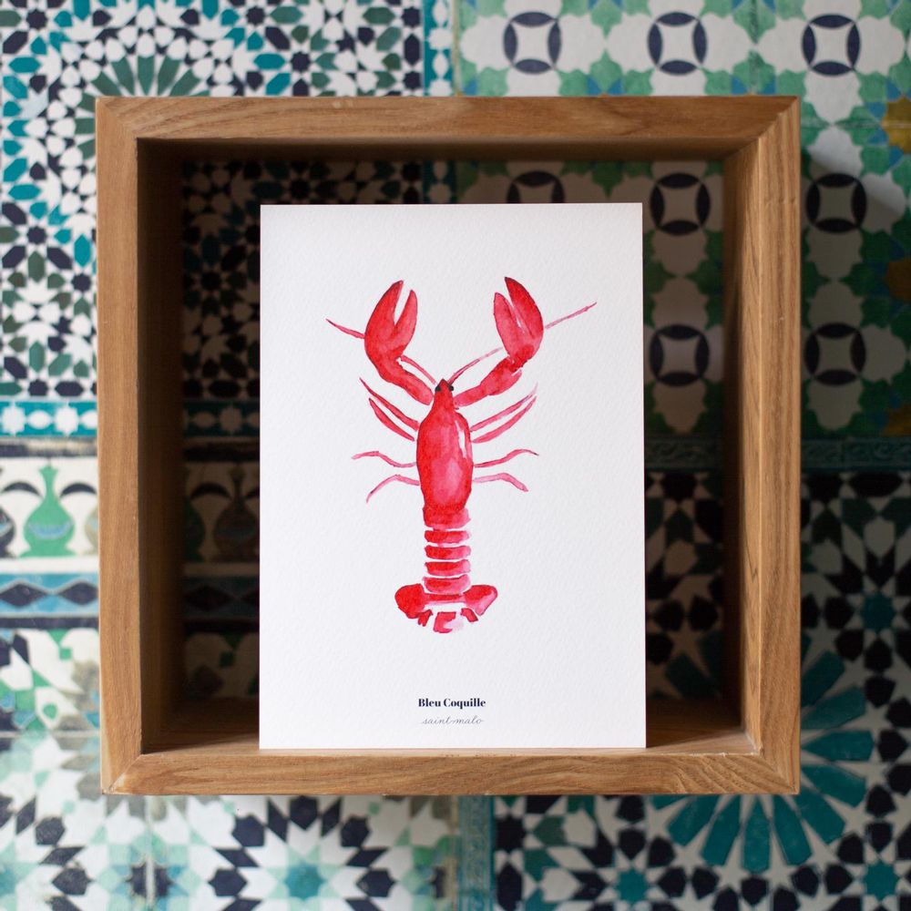 Poster - Red Lobster Poster - BLEU COQUILLE