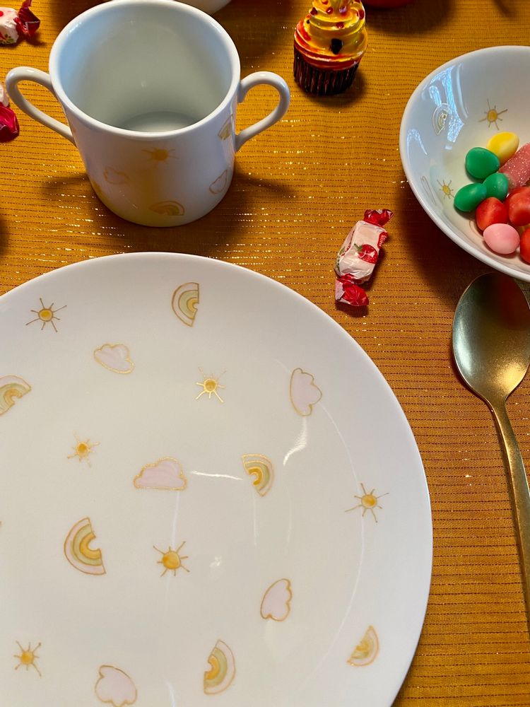 Repas pour enfant - Ensemble 3 pièces "Céleste" - GARANCE CRÉATIONS