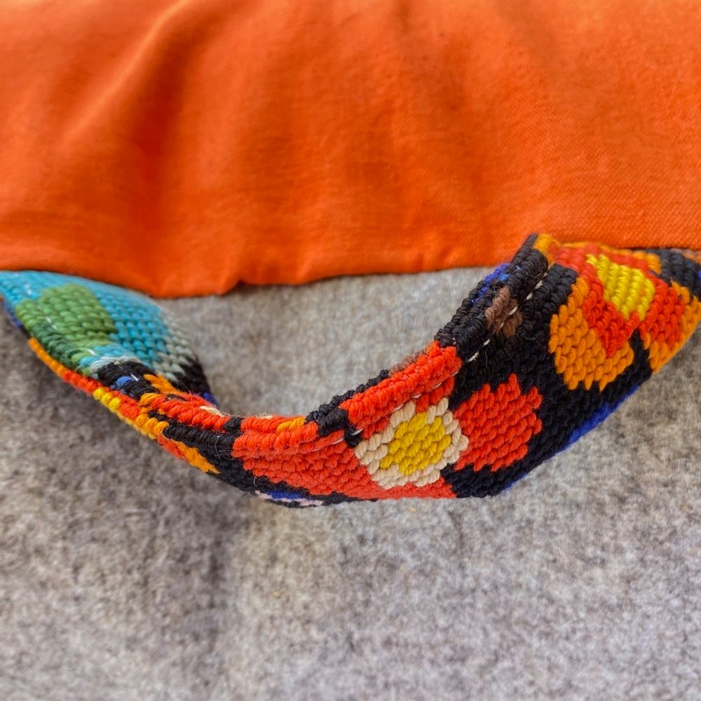 Fabric cushions - Nomad Cushion “Fire Orange” - 80 x 80cm - L'ATELIER DES CREATEURS