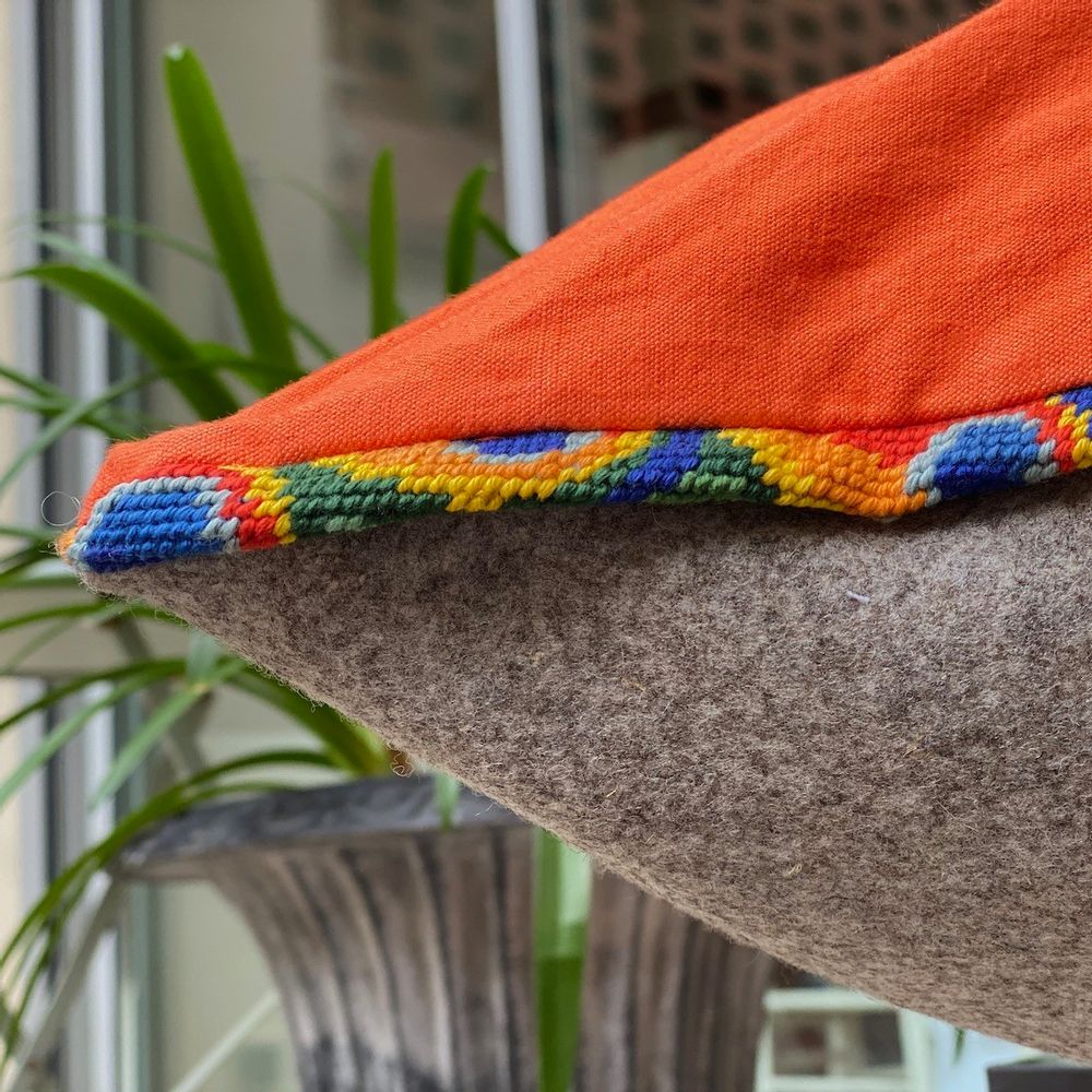 Fabric cushions - Nomad Cushion “Fire Orange” - 80 x 80cm - L'ATELIER DES CREATEURS