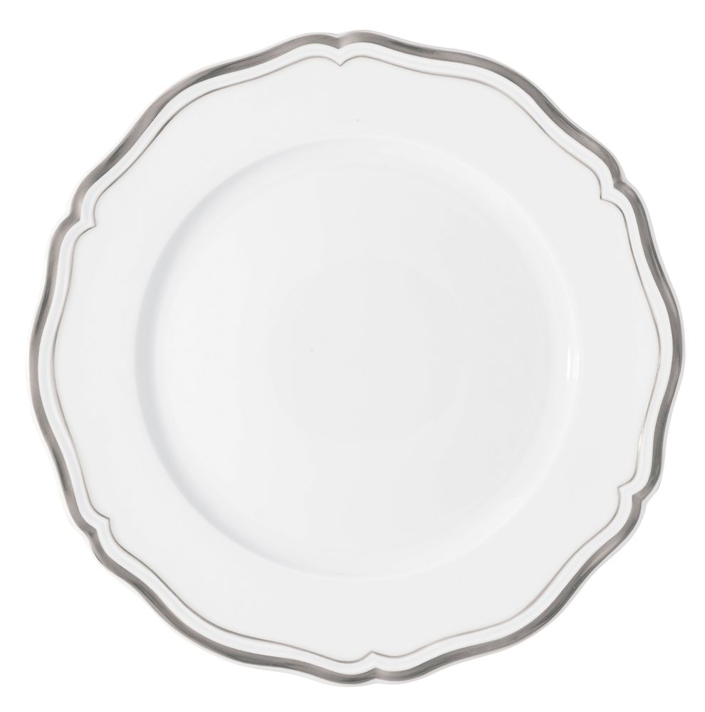 Formal plates - Polka Platine - Rim plate flat 31 - RAYNAUD