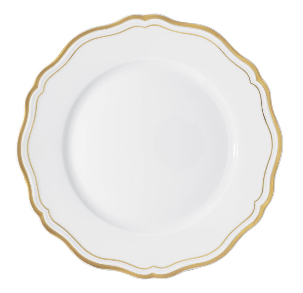 Formal plates - Polka Or - Rim plate flat 27 - RAYNAUD