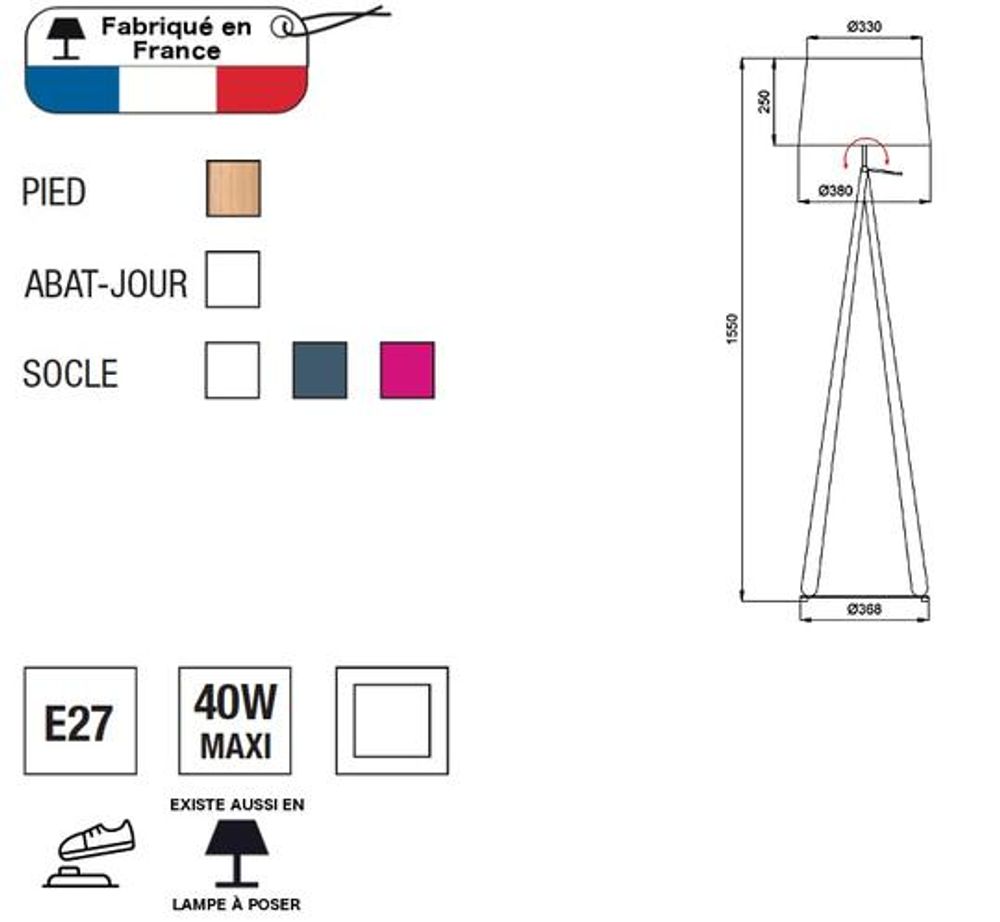 Decorative objects - Floor lamp ZAZOU LS - ALUMINOR