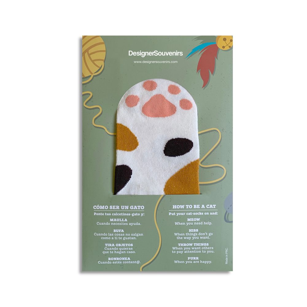 Cadeaux - Chaussettes pour chat « Be a Cat » - DESIGNER SOUVENIRS