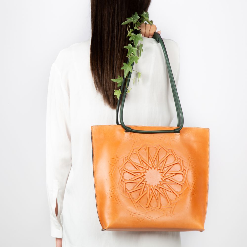 Sacs et cabas - Sac à provisions en cuir. - MERYAN